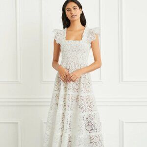 Hill House Ellie Nap Dress Sheer Lace (White) Size: Medium NWOT